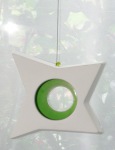 Hanging Candle Holder- Star - Outdoor/Indoor - Green
